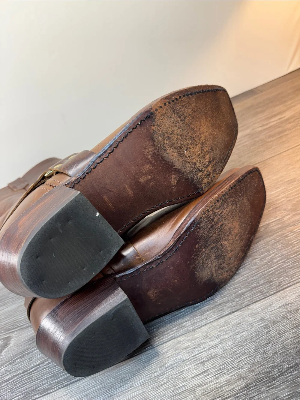 Orvis Dark Brown Leather Harness Boots men’s SZ 12